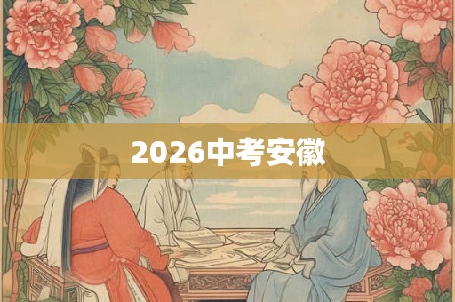 2026中考安徽