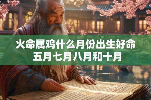 火命属鸡什么月份出生好命 五月七月八月和十月 火命属鸡什么月份出生好命 五月七月八月和十月