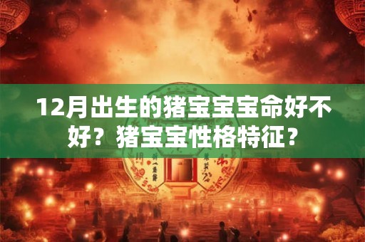 12月出生的猪宝宝宝命好不好？猪宝宝性格特征？