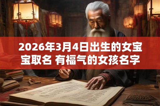 2026年3月4日出生的女宝宝取名 有福气的女孩名字 2026年3月4日出生的女宝宝取名 有福气的女孩名字