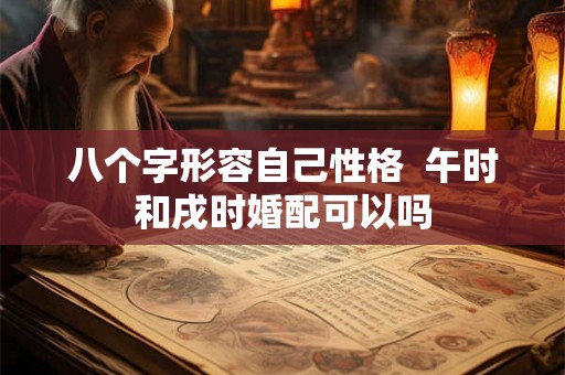 八个字形容自己性格  午时和戌时婚配可以吗