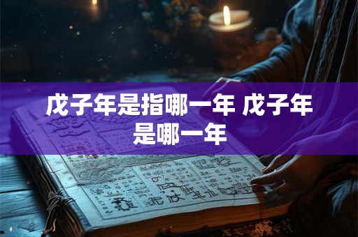 戊子年是指哪一年 戊子年是哪一年