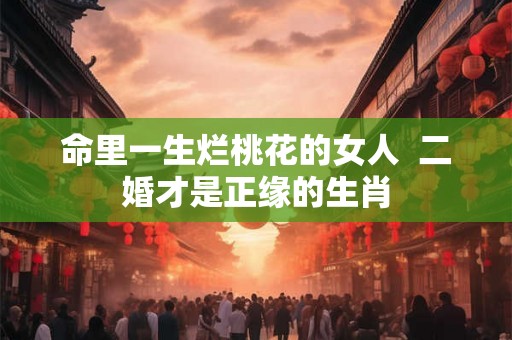 命里一生烂桃花的女人  二婚才是正缘的生肖