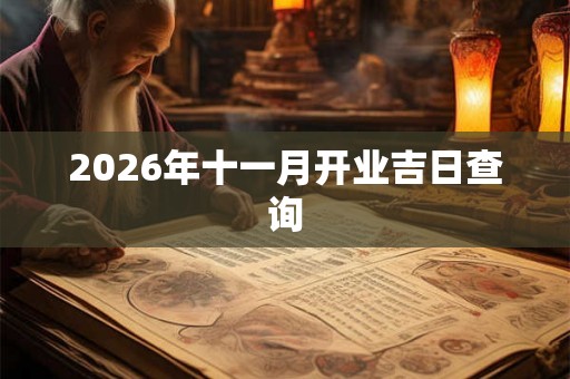 2026年十一月开业吉日查询