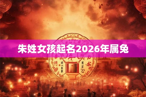 朱姓女孩起名2026年属兔