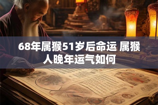 68年属猴51岁后命运 属猴人晚年运气如何