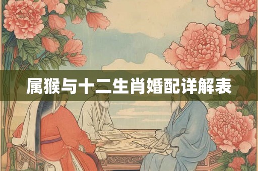 属猴与十二生肖婚配详解表 属猴与十二生肖婚配详解表
