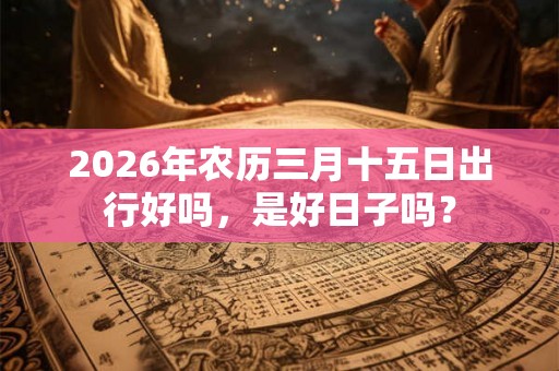 2026年农历三月十五日出行好吗，是好日子吗？