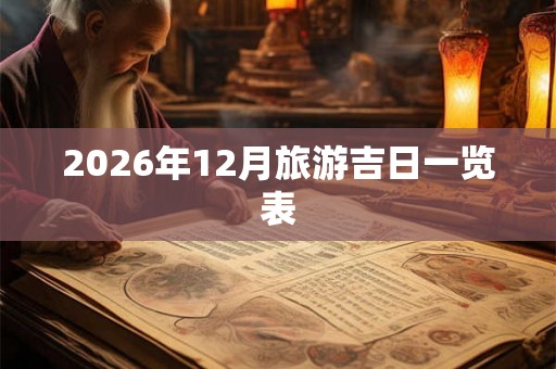 2026年12月旅游吉日一览表