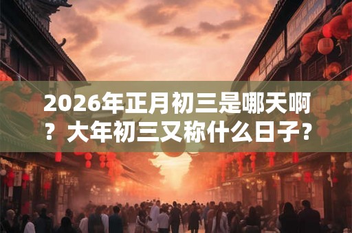 2026年正月初三是哪天啊？大年初三又称什么日子？