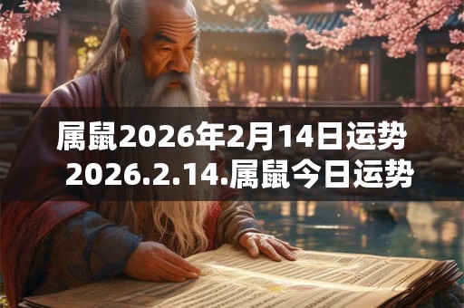 属鼠2026年2月14日运势  2026.2.14.属鼠今日运势