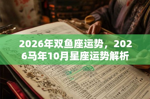 2026年双鱼座运势,2026马年10月星座运势解析 2026年双鱼座运势,2026马年10月星座运势解析