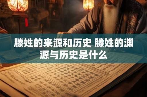 滕姓的来源和历史 滕姓的渊源与历史是什么
