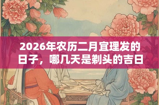 2026年农历二月宜理发的日子，哪几天是剃头的吉日