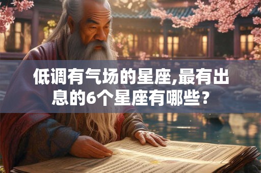 低调有气场的星座,最有出息的6个星座有哪些？