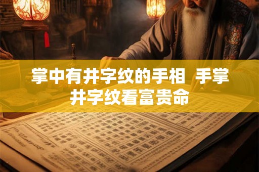 掌中有井字纹的手相  手掌井字纹看富贵命