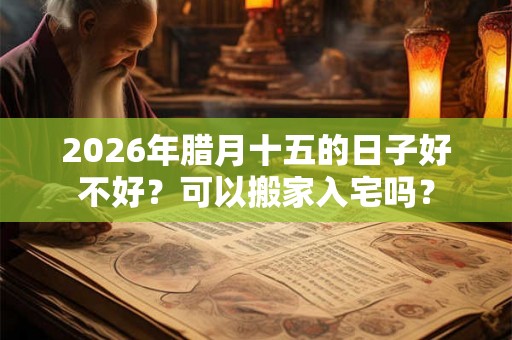 2026年腊月十五的日子好不好？可以搬家入宅吗？