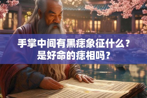 手掌中间有黑痣象征什么？是好命的痣相吗？