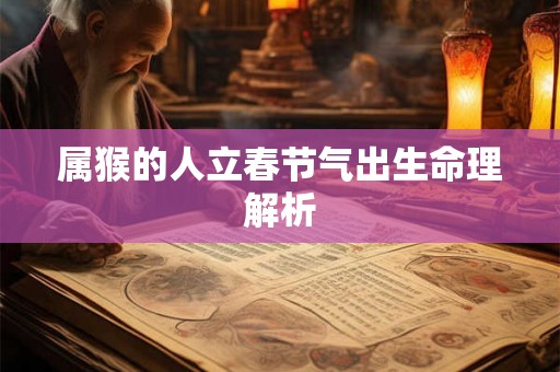 属猴的人立春节气出生命理解析