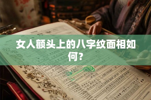 女人额头上的八字纹面相如何? 女人额头上的八字纹面相如何?