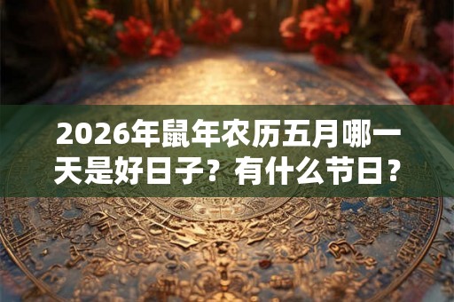 2026年鼠年农历五月哪一天是好日子？有什么节日？