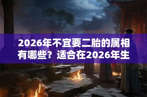 2026年不宜要二胎的属相有哪些？适合在2026年生宝宝的生肖