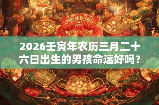 2026壬寅年农历三月二十六日出生的男孩命运好吗? 2026壬寅年农历三月二十六日出生的男孩命运好吗?