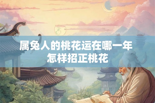 属兔人的桃花运在哪一年 怎样招正桃花 属兔人的桃花运在哪一年 怎样招正桃花