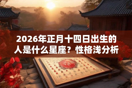 2026年正月十四日出生的人是什么星座？性格浅分析