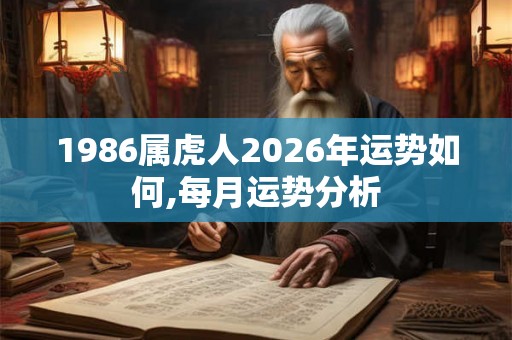 1986属虎人2026年运势如何,每月运势分析