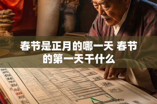 春节是正月的哪一天 春节的第一天干什么