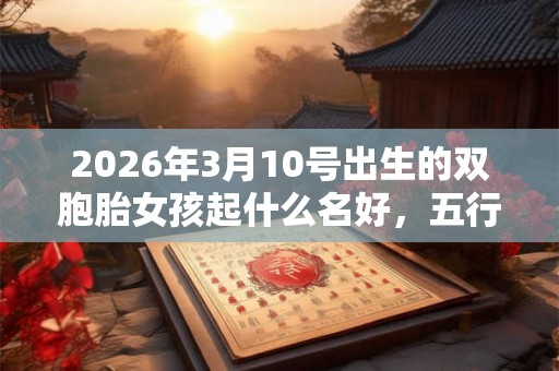 2026年3月10号出生的双胞胎女孩起什么名好，五行属什么？