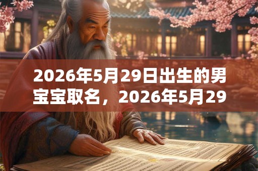 2026年5月29日出生的男宝宝取名，2026年5月29日出生命运！