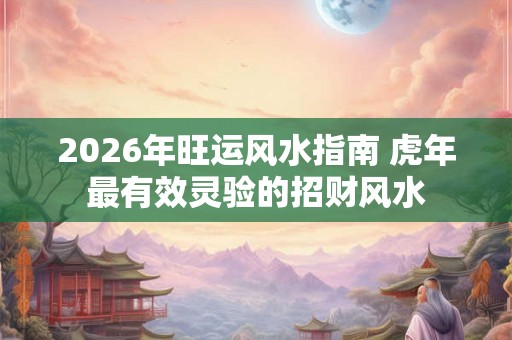 2026年旺运风水指南 虎年最有效灵验的招财风水