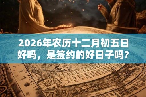 2026年农历十二月初五日好吗，是签约的好日子吗？