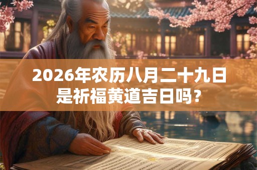 2026年农历八月二十九日是祈福黄道吉日吗? 2026年农历八月二十九日是祈福黄道吉日吗?
