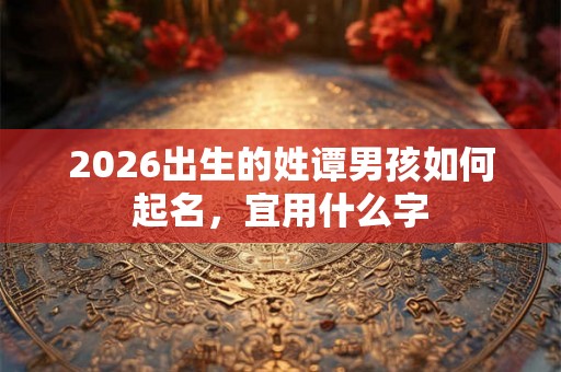 2026出生的姓谭男孩如何起名，宜用什么字