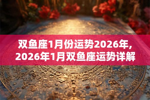 双鱼座1月份运势2026年,2026年1月双鱼座运势详解