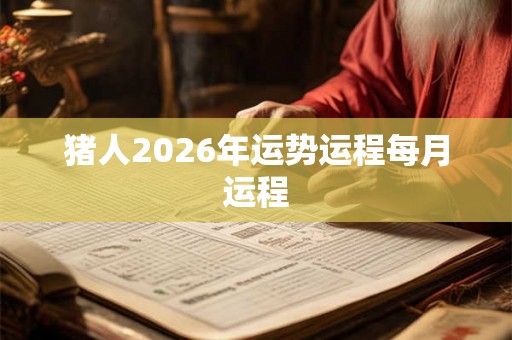 猪人2026年运势运程每月运程