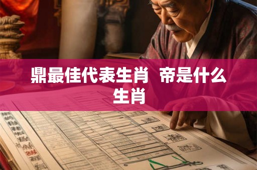 鼎最佳代表生肖  帝是什么生肖