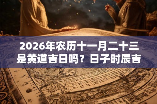 2026年农历十一月二十三是黄道吉日吗？日子时辰吉凶如何？