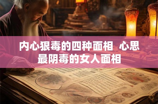 内心狠毒的四种面相  心思最阴毒的女人面相