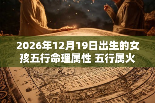 2026年12月19日出生的女孩五行命理属性 五行属火有才华