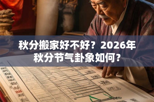 秋分搬家好不好？2026年秋分节气卦象如何？