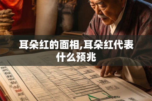 耳朵红的面相,耳朵红代表什么预兆