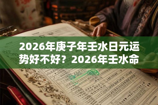 2026年庚子年壬水日元运势好不好？2026年壬水命桃花运