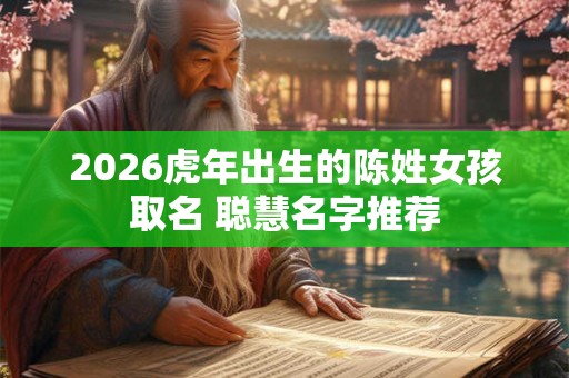 2026虎年出生的陈姓女孩取名 聪慧名字推荐
