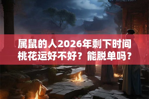 属鼠的人2026年剩下时间桃花运好不好？能脱单吗？