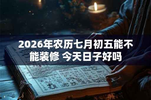 2026年农历七月初五能不能装修 今天日子好吗 2026年农历七月初五能不能装修 今天日子好吗
