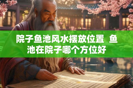 院子鱼池风水摆放位置 鱼池在院子哪个方位好 院子鱼池风水摆放位置 鱼池在院子哪个方位好
